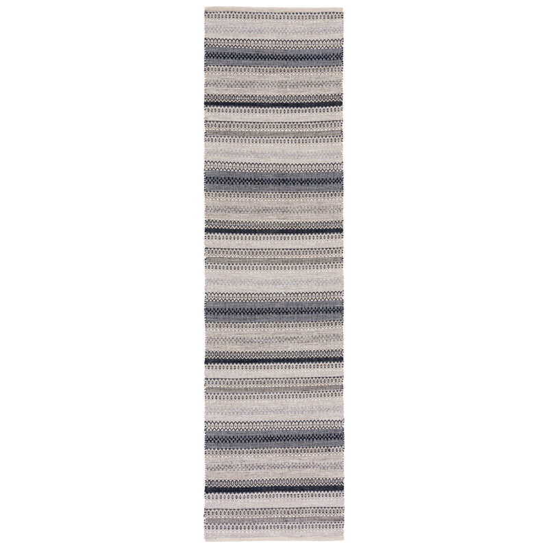 Montauk Flat Weave Cotton Striped Rug, Runner 2'3" x 9'