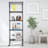 Westbrooke - Adjustable Storage Chromed Wire Shelving Unit with Wheels Hooks-1878077140-1788578225