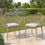Ensemble de 2 chaises d'extérieur en osier avec coussins