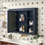 Pharmacie murale 35x28 avec 6 tablettes ouvertes et tablettes réglables - bleu-130039752