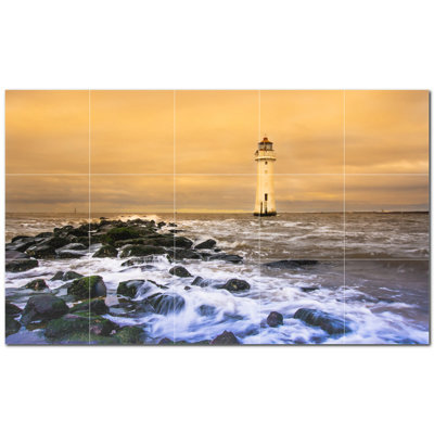 Murale décorative en céramique satinée 8 po x 8 po Langle