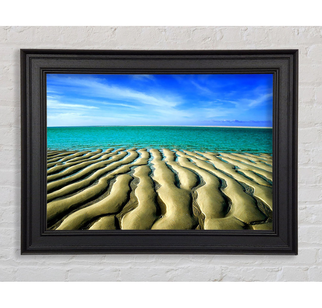 Gerahmtes Leinwandbild Sand Patterned Ocean