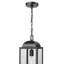 Lanterne suspendue d'extérieur 1 lumière Beaufort de 7 po de largeur - noir thermolaqué