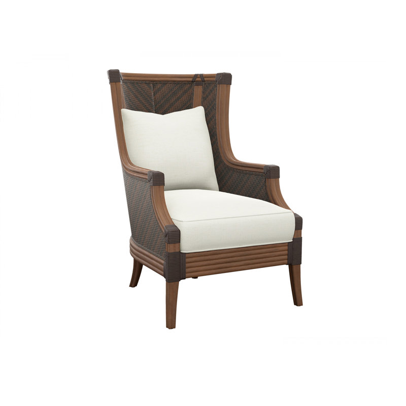 Island Estate Wingback Chair, White/Ivory