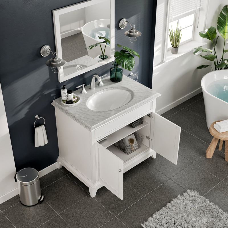 Meuble-lavabo simple 36 po Elite Stamford, Blanc