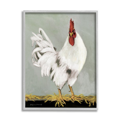 " White Rooster Farmhouse Animal " by Stephanie Workman Marrott