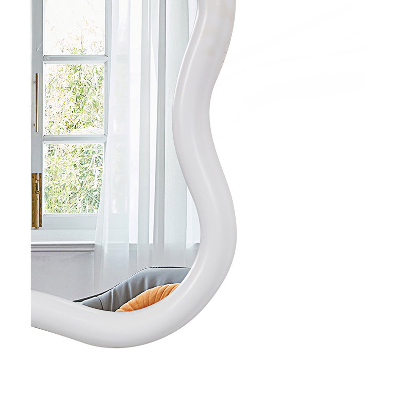 Miroir Wavy, 27,98 po x 39,79 po, Blanc, Rectangulaire