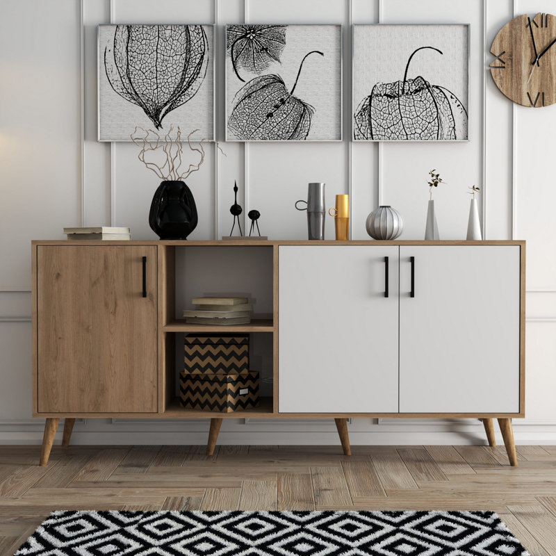 Heidi-Grace 180cm Console Table, Brown/White