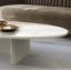 Table basse en marbre naturel blanc, table de salon, pierre naturelle