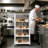4 Tier Folding Shelf on Wheels (White)