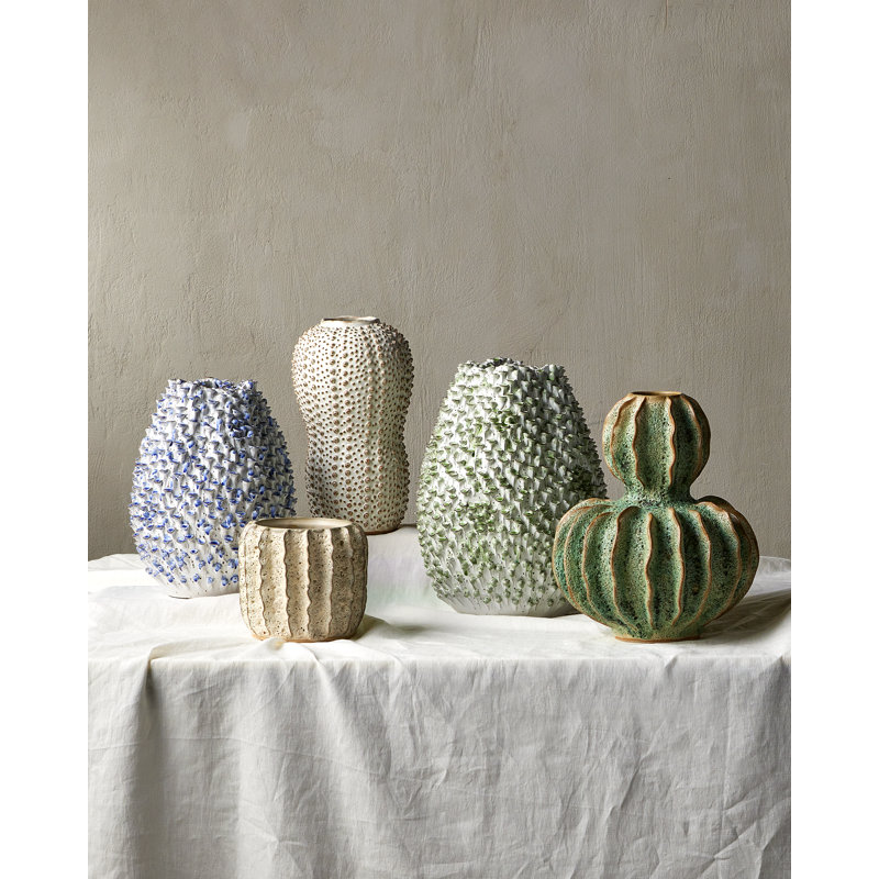 Sunken Handmade Ceramic Table Vase