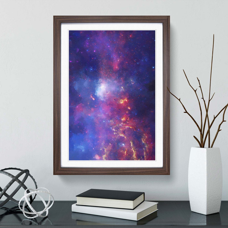 Universe in Abstract Vol.26 - Picture Frame Graphic Art Print, Walnut Framed, 48cm H x 36cm W x 2cm D