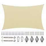 Colourtree Rectangle Shade Sail with Complete Hardware Kit – Easy Installation & UV-Resistant