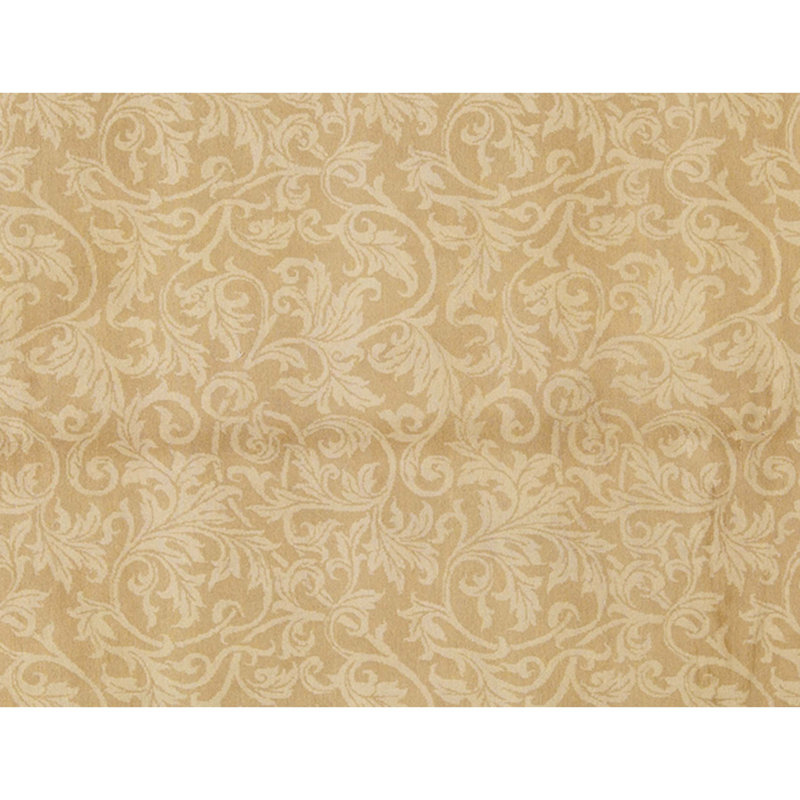High-Quality Hand-Knotted Brown And Cream Area Rug
