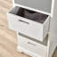 Chacon Fully Assembled 5 Drawer Chest White Grey