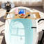 Serviteur de bain autoportant en bambou