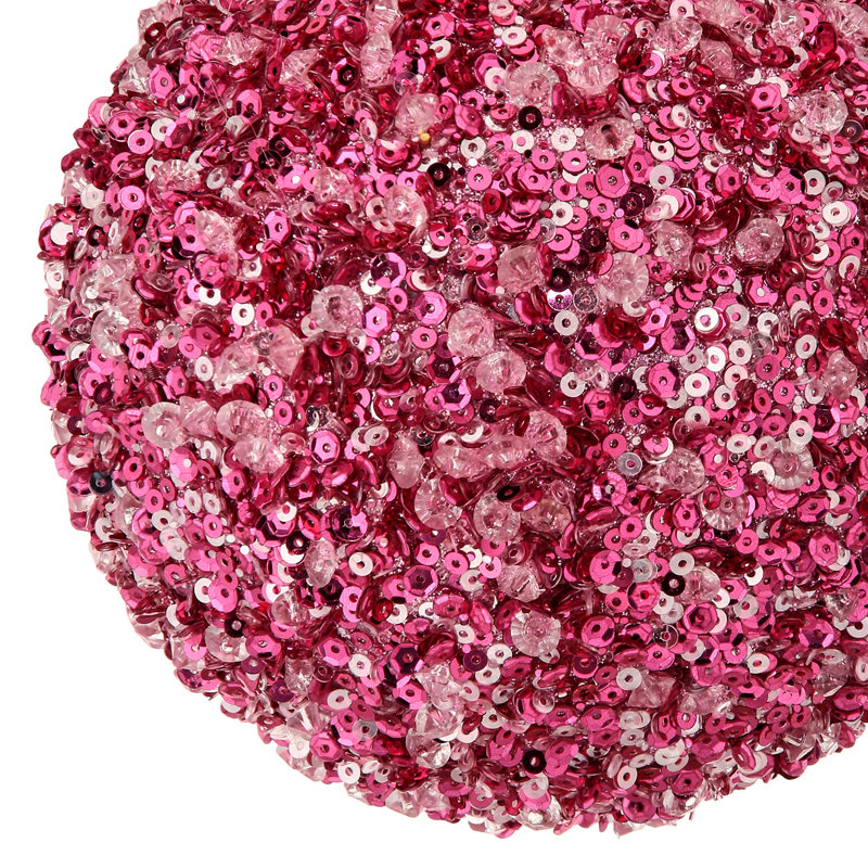 5" Ice and Sequin Ball Ornament
