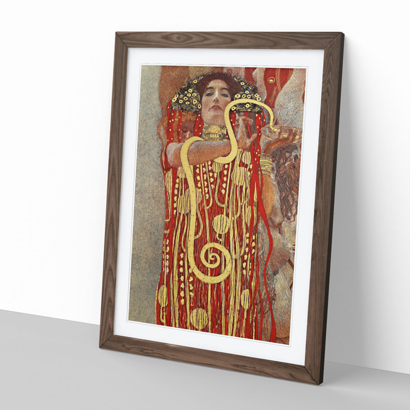 Hygeia by Gustav Klimt - Framed Print, Walnut Framed, 48cm H x 36cm W x 2cm D