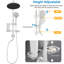 Wall Mount Shower System, 10" Rainfall Shower Head With Slider Bar Handheld Spray And Soap Dish-110602287