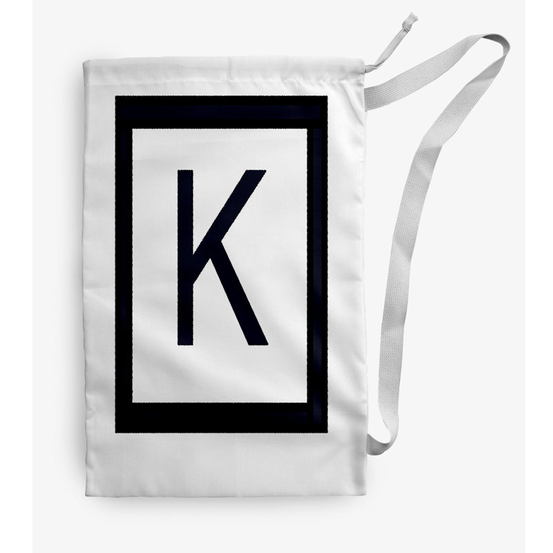 Sac à linge Monogram, Petit (H 29 po x l 18 po), Blanc