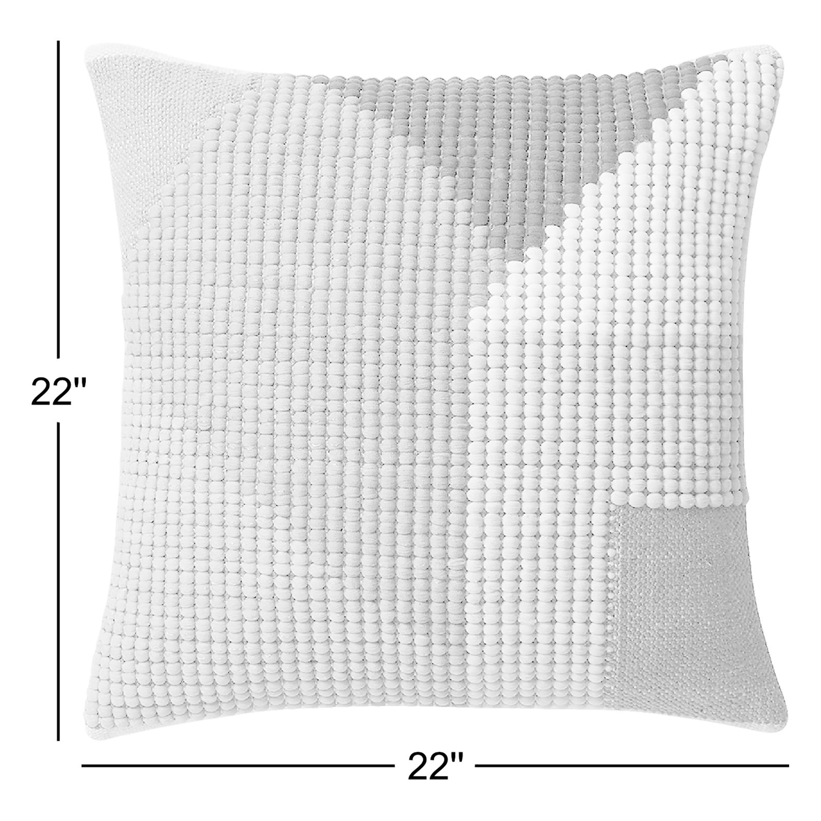 Kacie 22" x 22" Embroidered Throw Pillow, Down/Feather