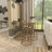 Etchison 3 Piece Gold Metal Accent Table with Mirrored Glass Top Set, 22", 25", 28"H
