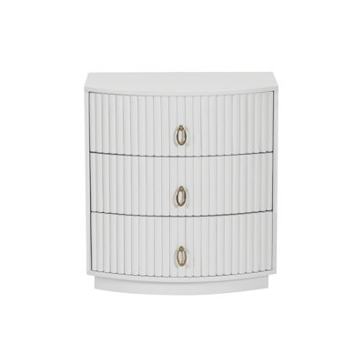 Chantel 3 Drawer Nightstand White