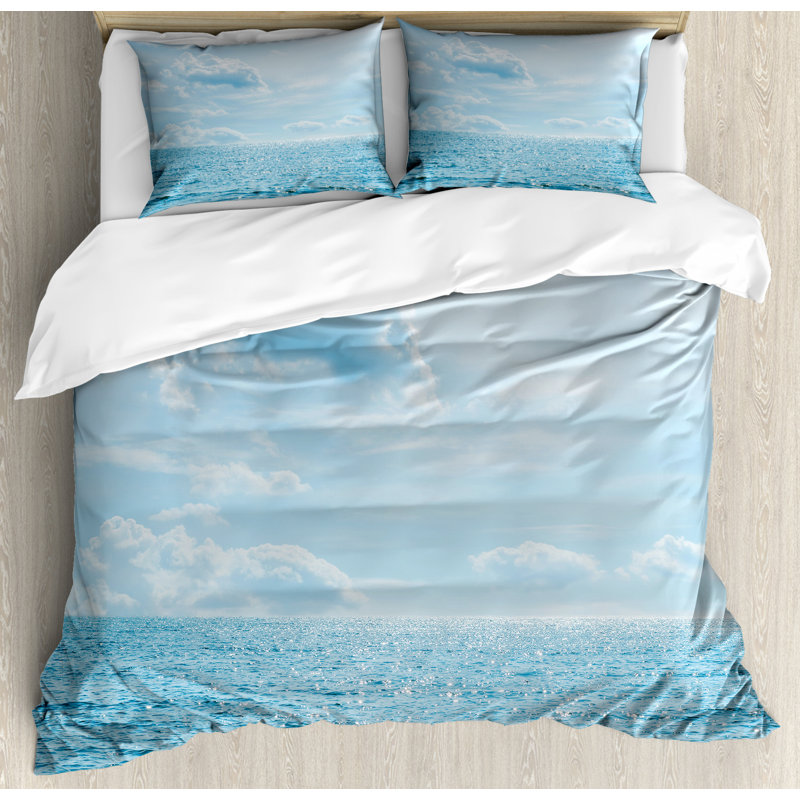 Coastal Duvet Cover, Queen Duvet Cover  + 2 Shams