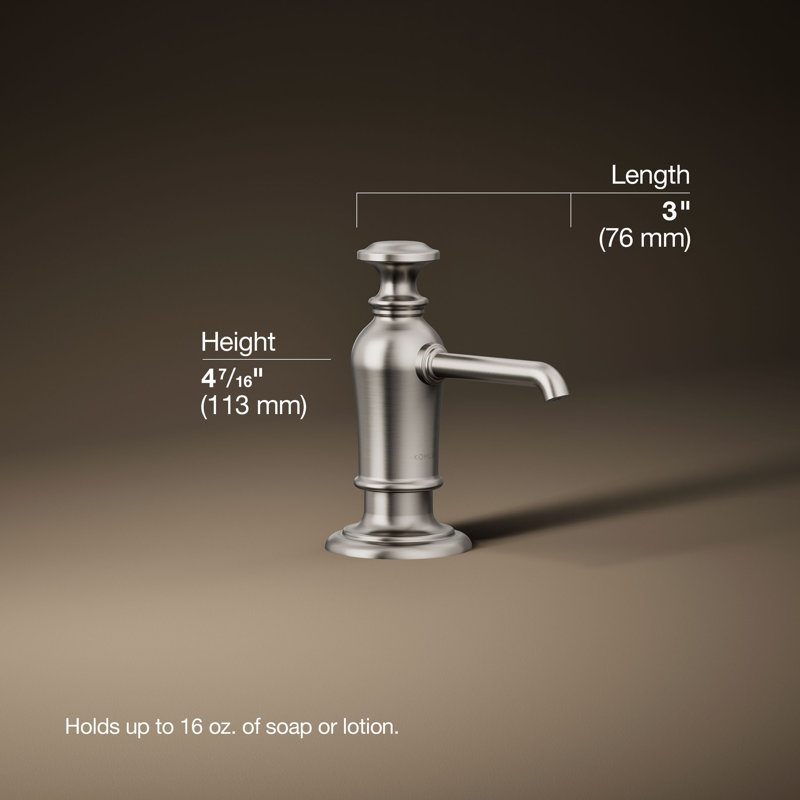 Artifacts Soap/Lotion Dispenser, Vibrant Stainless