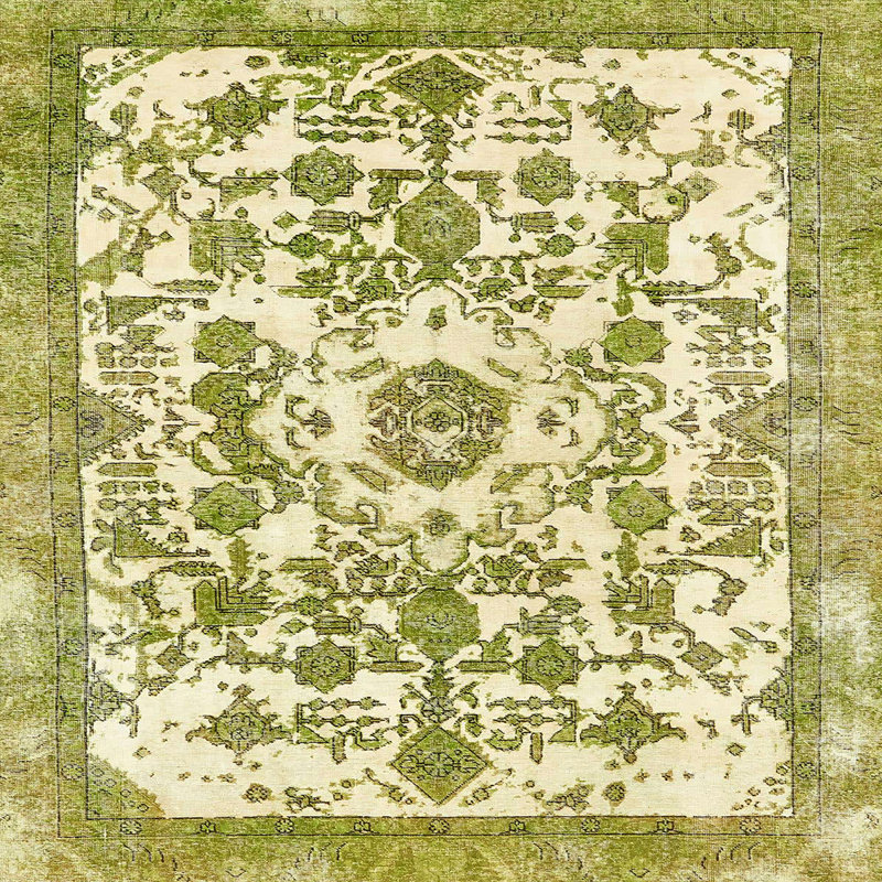 Abstract Indoor Rug, Square 5'
