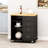 Kitchen Island Cart With Storage,Rolling Side Table On Wheels With Large Worktop, Cabinet With Drawers For Kitchen,Dinning Room-1284012210