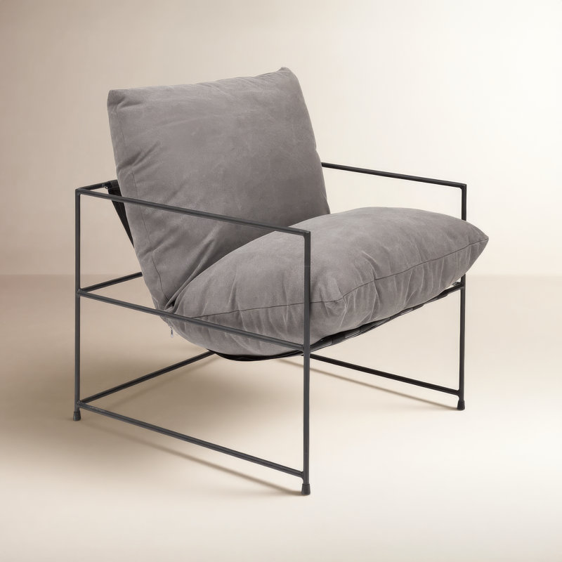 Trent Convertible Chair, Washed Grey Performance Canvas