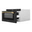 ZLINE Autograph 24 in. Microwave Drawer in Black Stainless Steel and Champagne Bronze Helix Handle