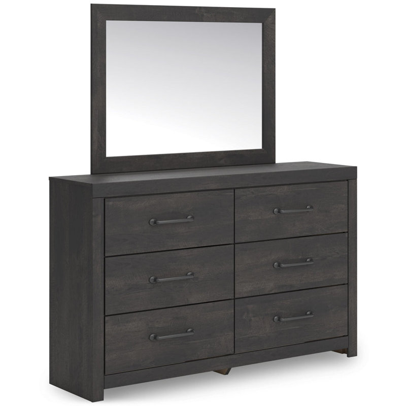 Commode et miroir Hollivern, Gris