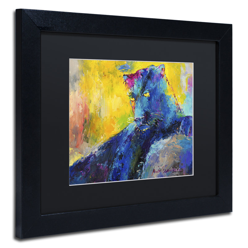 « black panther », impression sur toile, H 11 po x l 14 po x P 0,5 po, Noir, Cadre noir