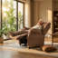 Fauteuil inclinable électrique, ajustement de 90 ° à 160 ° avec télécommande, brun-125024177