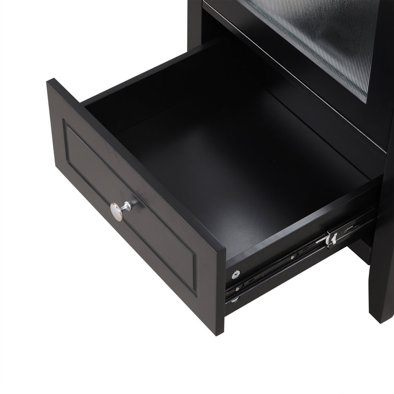 Meuble-lavabo de 20 po avec lavabo, Noir