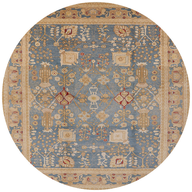 Swenki Oriental Indoor Rug, Round 7'