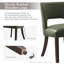 Chaise de salle à manger rembourrée en similicuir (ensemble de 2)-2116141906