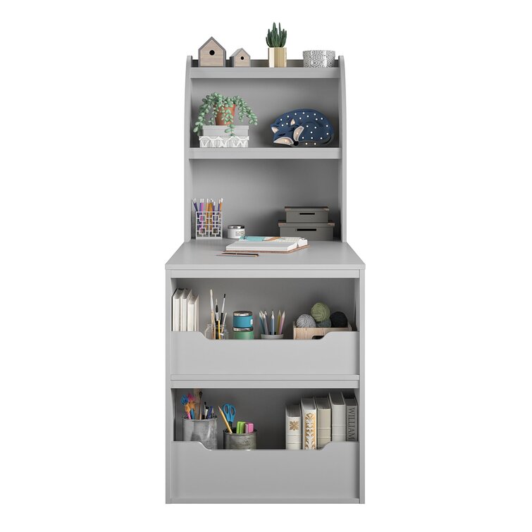 Thure Kids 47.5 Art Desk with Optional Hutch Mack & Milo Color: Dove Gray