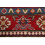 Tapis ivoire / rouge / bleu en laine noué à la main de conception unique 6 pi 6 po x 9 pi 8 po New Age