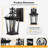 Black(Gold Trim)  Motion Sensor Dusk to Dawn Outdoor Wall Light with Adjustable Brightness and Clear Glass-1957740655