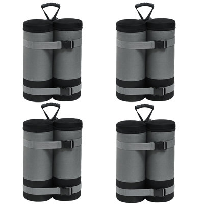 Heavy Duty Weight Bags Sandbag for Pop Up Canopy Tents, Gazebo Weights in Gray, 4-Pack