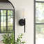 Andrea Single Light Steel Dimmable Wall Sconce