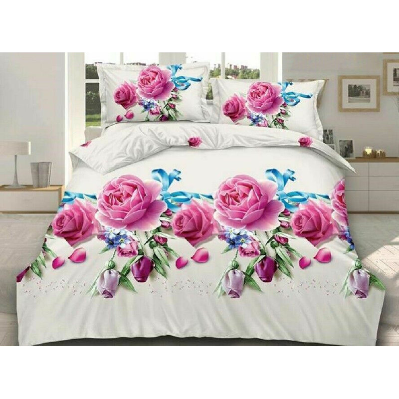 Chiu Polyester Floral Duvet Cover Set with Pillowcases Included, Kingsize - 2 Standard Pillowcases