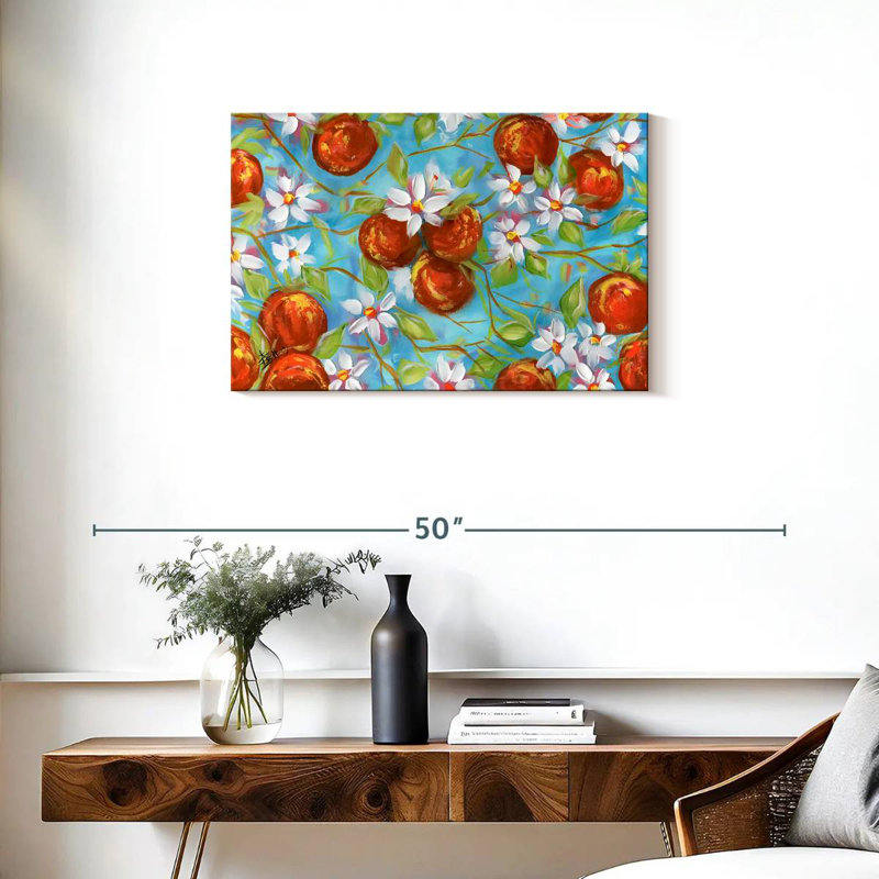 Yarlin Orange Blossoms, 20" H x 30" W