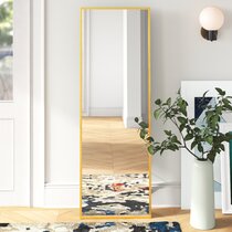 Wandspiegel in Used Style Optik dark Holz - hochwertiger Spiegel für Flur &  Garderobe - 69 x 75 x 15 cm 
