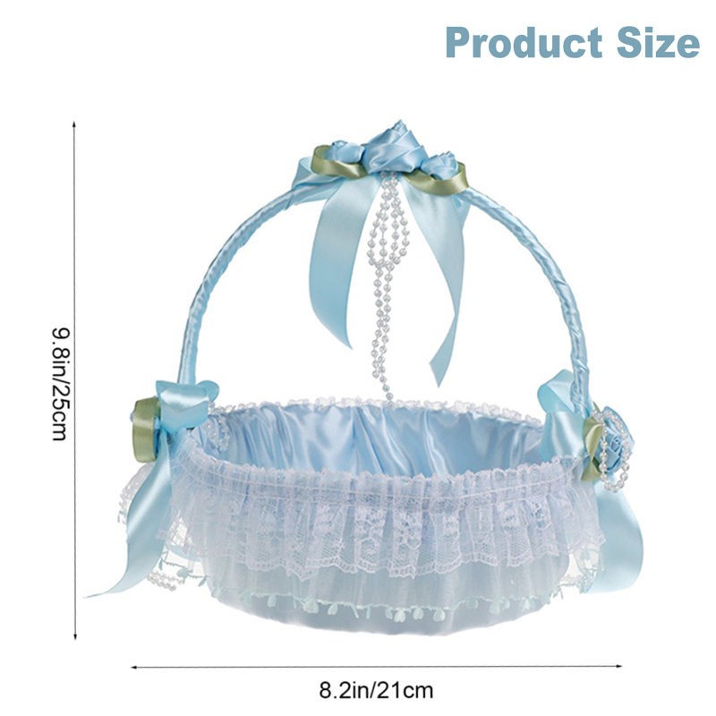 Panier de mariage Flower Girl, Bleu