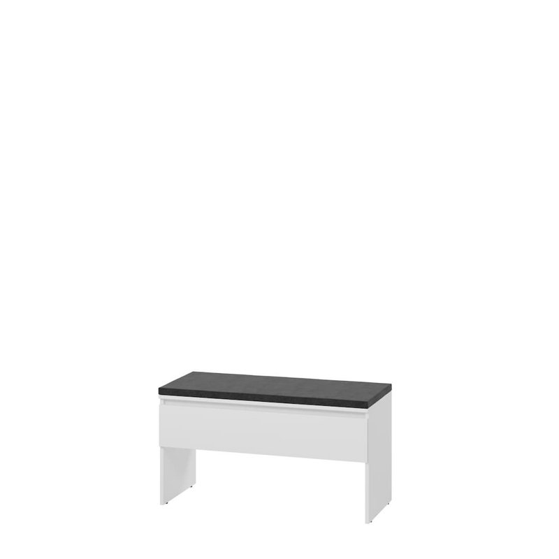 Simply Upholstered Plywood Bench, White, White