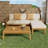 GRENADA L Shape 3pcs Acacia Sectional Patio Sofa Set